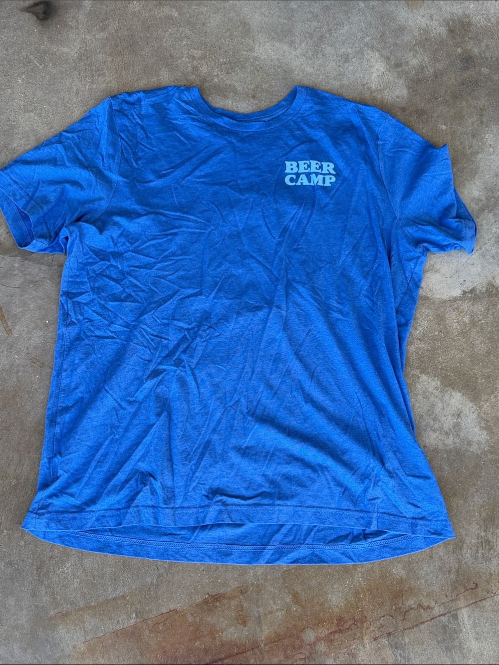 Men's Blue 'Beer Camp' Short Sleeve Graphic Tee